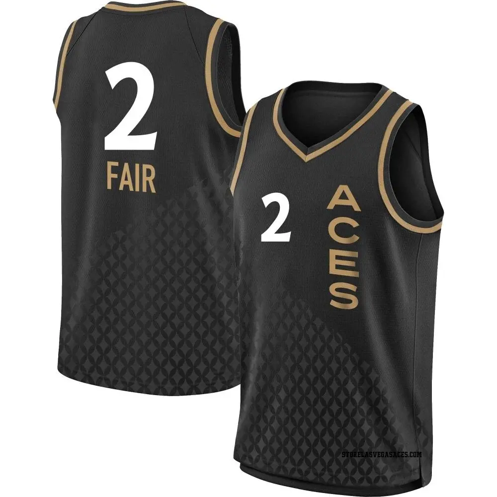 Men's Dyaisha Fair ＃2 Rebel Edition Victory Black Las Vegas Aces 2021 Jersey