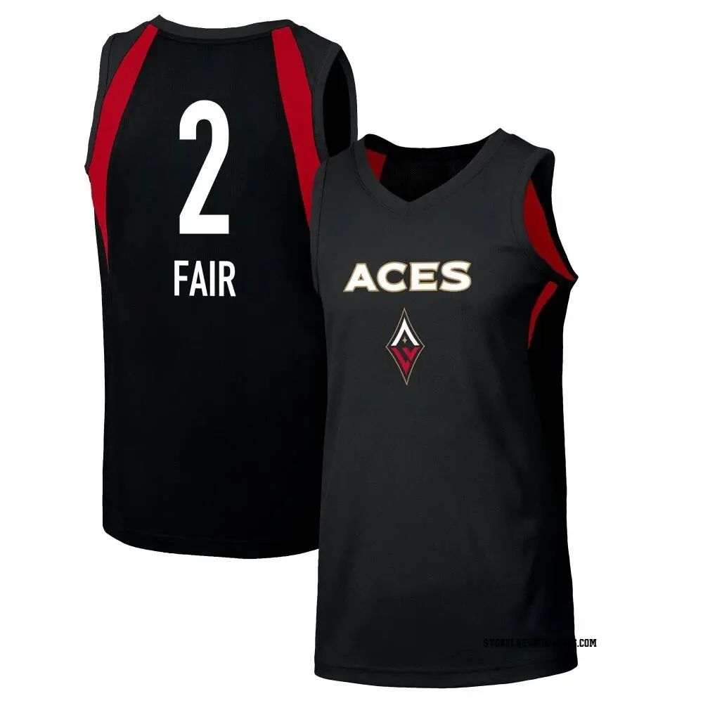 Men's Dyaisha Fair ＃2 Swingman Black Las Vegas Aces 2019 Jersey