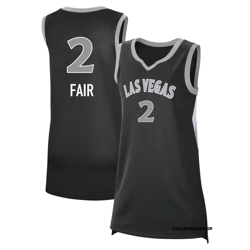 Women's Dyaisha Fair ＃2 Swingman Black Las Vegas Aces 2024 Explorer Edition Jersey